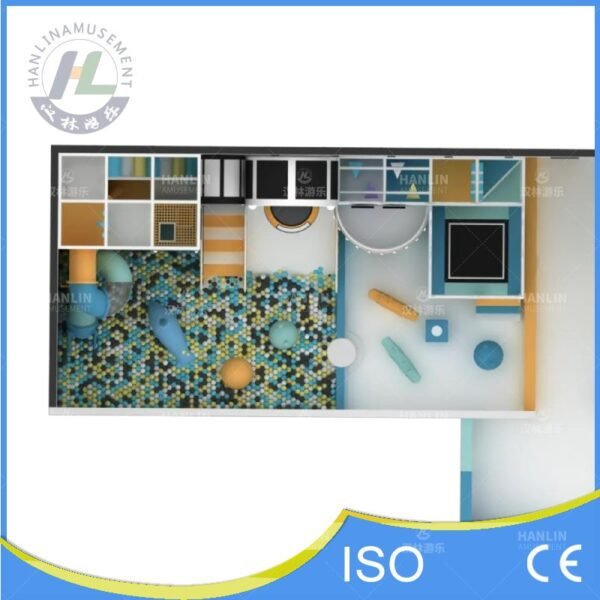 Small Movie Theme Playground Top Down Floor Plan Layout