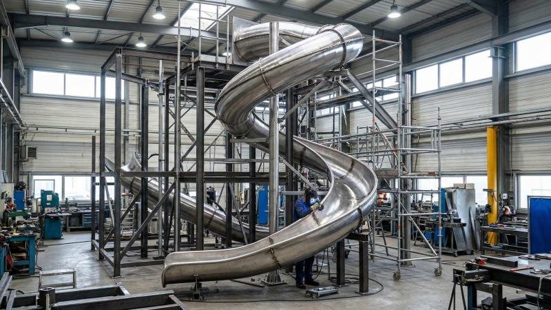 Complex Spiral Stainless Steel Slide Structure
