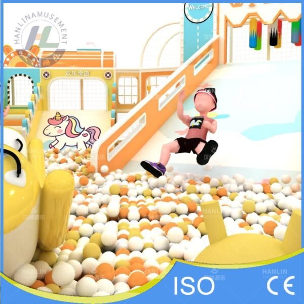 Kids Wide Slide in Soft Play Center