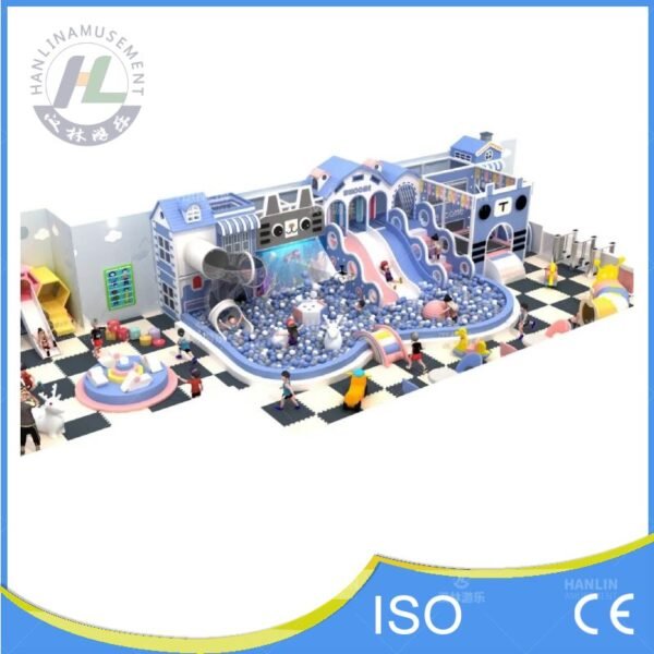 Large Pastel Blue Cat Village Play Center Overview Large Pastel Blue Cat Village Play Center Overview