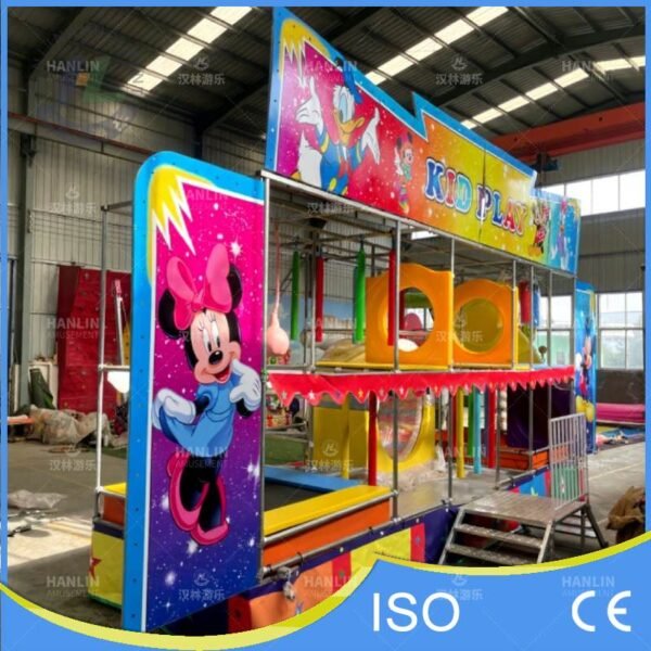 Mickey Donald Theme Trailer Playground Side View Mickey Donald Theme Trailer Playground Side View