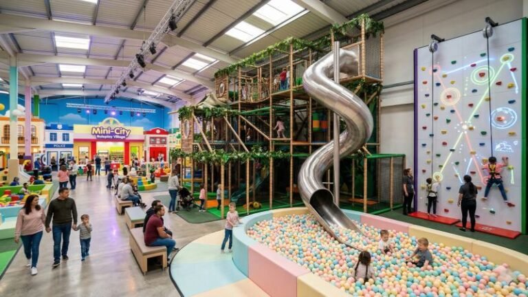 Modern flagship indoor playground overview
