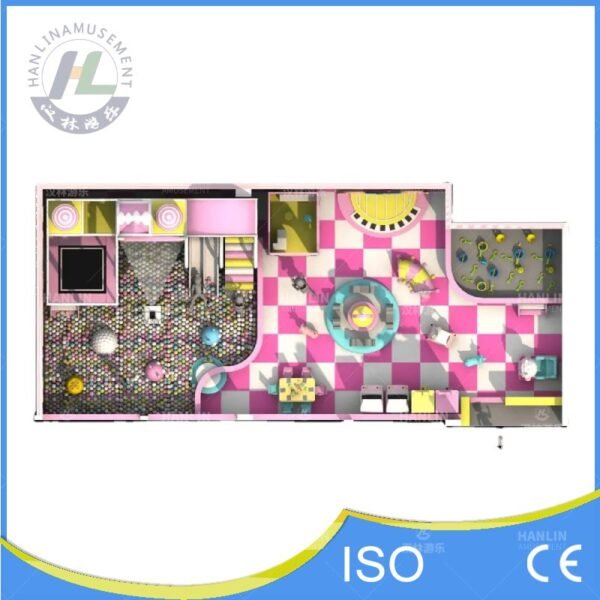Pink Sweet Theme Playground Floor Plan Top View Pink Sweet Theme Playground Floor Plan Top View