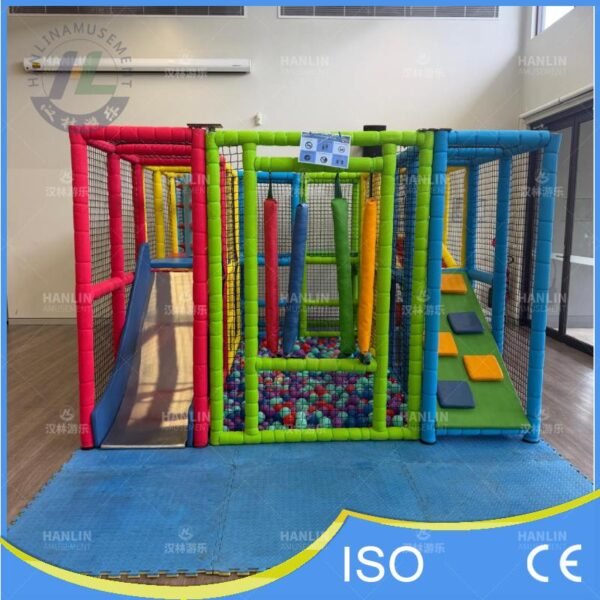 Vibrant Primary Color Modular Soft Play Maze Front Vibrant Primary Color Modular Soft Play Maze Front
