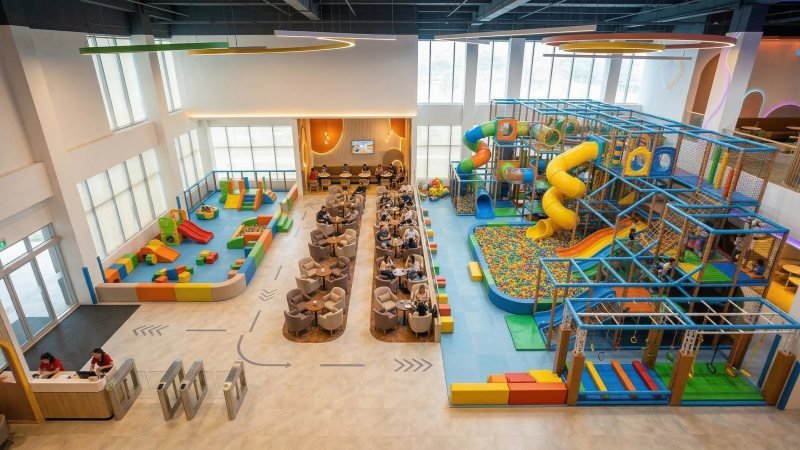 strategic commercial indoor playground floor plan layout