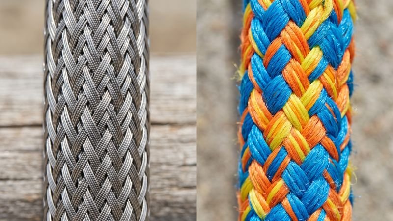 Comparison of stainless steel mesh and synthetic rope