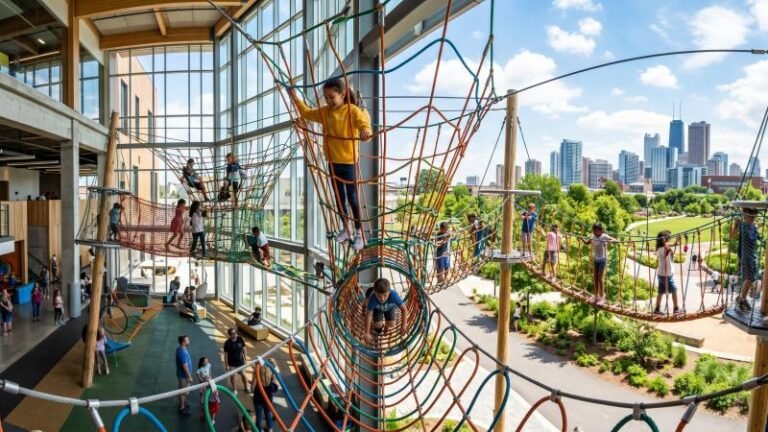 Custom Climbing Net Playground Indoor Outdoor Panoramic