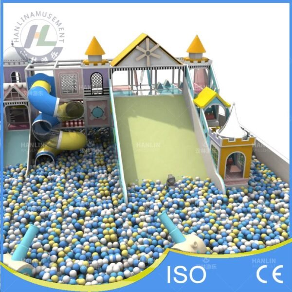 Giant Ball Pit and Castle Wide Slide Detail