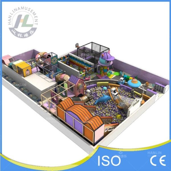 Large Traffic Town Indoor Playground Overview