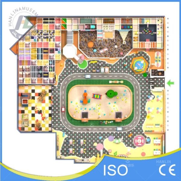 Mega Play Center Floor Plan with Central Island Mega Play Center Floor Plan with Central Island