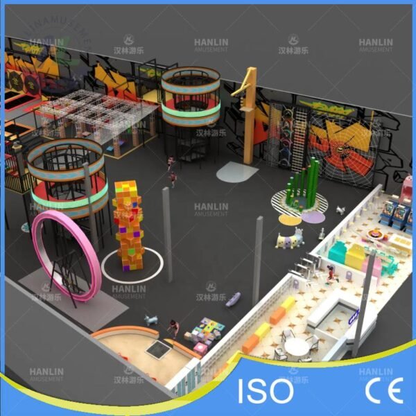 Neon Climbing Towers and Reception Area Neon Climbing Towers and Reception Area