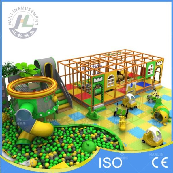 Orange Climbing Frame and Spiral Slide