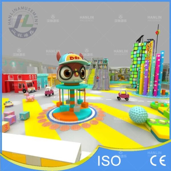 Owl Mini Carousel and Tetris Climbing Tower