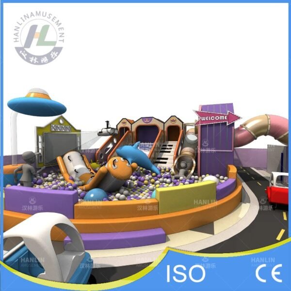 Piano Key Slide and Interactive Ball Pit