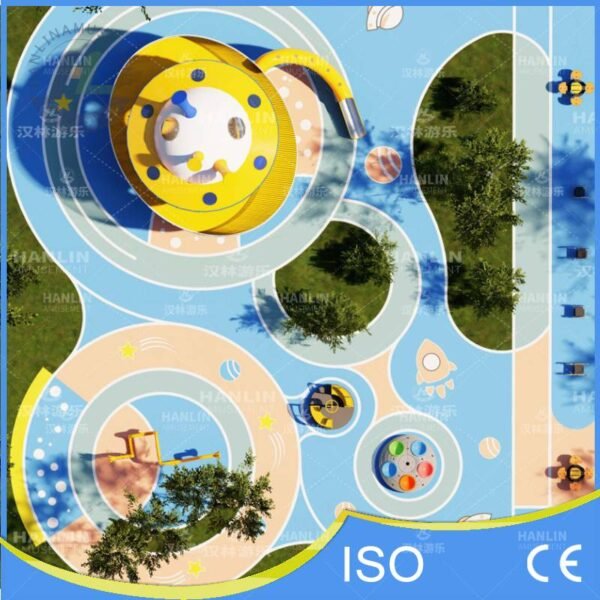 Space Theme EPDM Safety Flooring Top View Space Theme EPDM Safety Flooring Top View