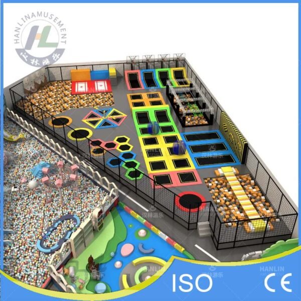 Large Trampoline Arena and Mega Ball Pit Zone