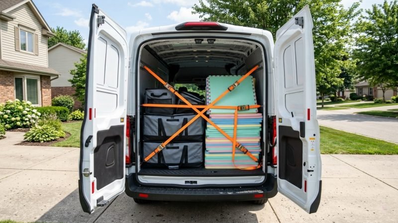 Loading Soft Play Equipment In Van