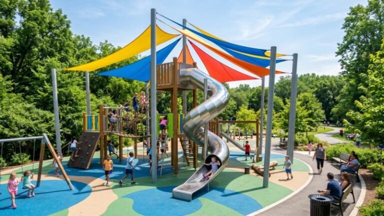 Stainless Steel Slide Under Shade Sail