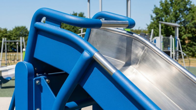 Stainless Steel Slide with Painted Exterior