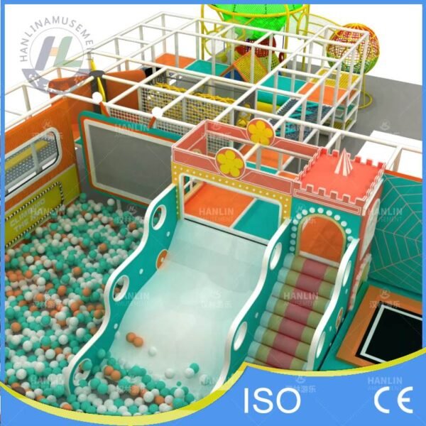 Wide Teal Slide and Mega Ball Pit Zone