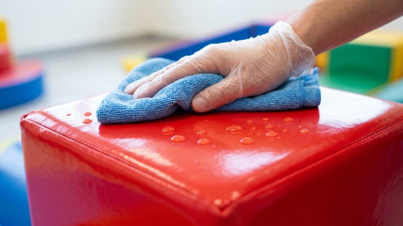 Cleaning Water Resistant Playground Surfaces