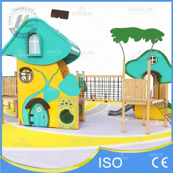 Custom Treehouse Climbing Wall Detail