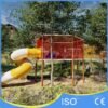 Elevated Net Rope Bridge and Spiral Tube Slide