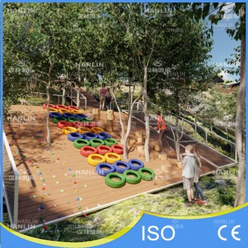 Hillside Tire Climbing and Balance Course Hillside Tire Climbing and Balance Course