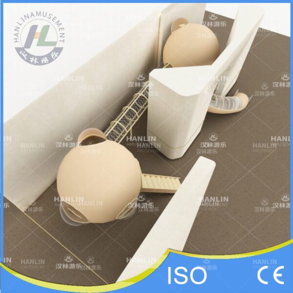 Minimalist Beige Spherical Pods Top View