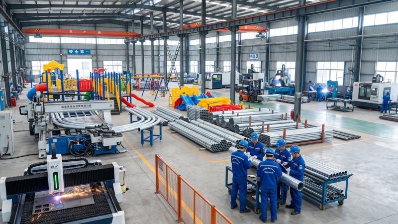 Modern Amusement Equipment Factory Floor