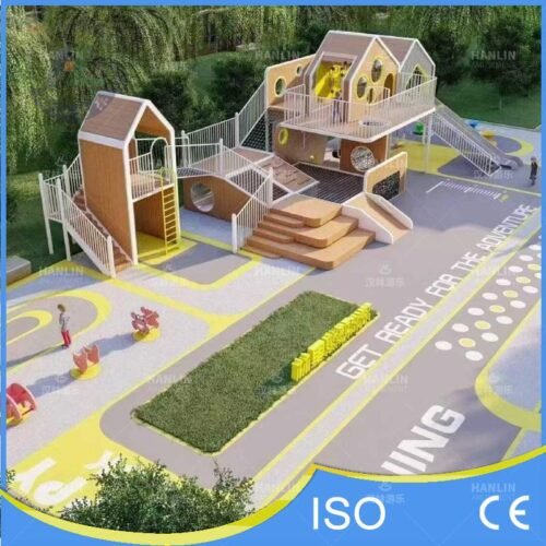 Modern Architectural Outdoor House Playground Aerial Modern Architectural Outdoor House Playground Aerial