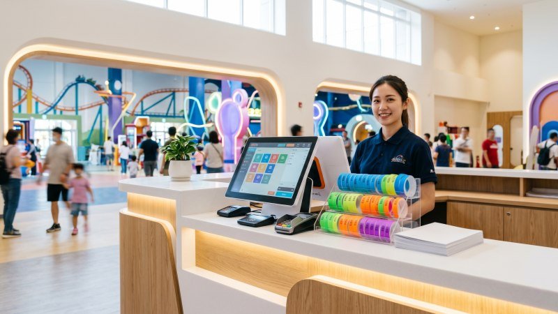 Modern Trampoline Park Reception and POS System