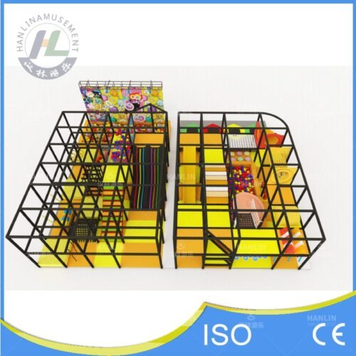 Multi Level Climbing Maze with Foam Pit View Multi Level Climbing Maze with Foam Pit View