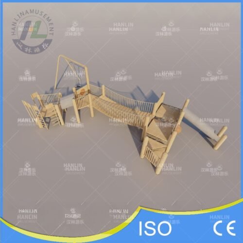 Natural Log Suspension Bridge Play Unit Natural Log Suspension Bridge Play Unit
