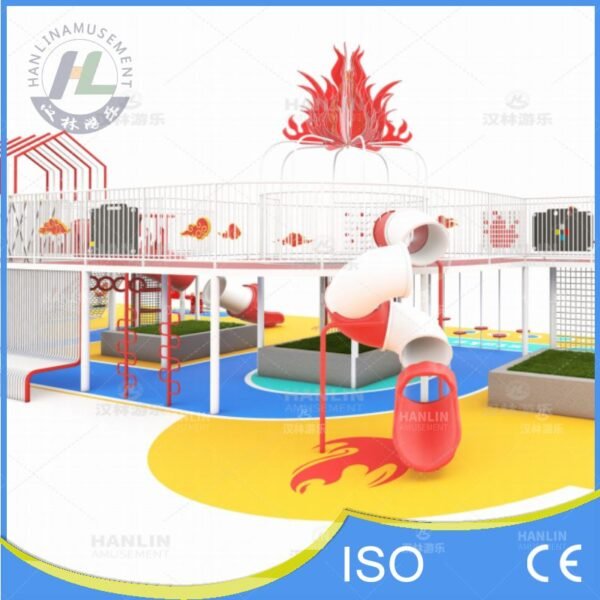 Outdoor Space Play Structure with EPDM Surfacing Outdoor Space Play Structure with EPDM Surfacing