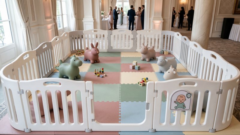 Pastel Play Mat Enclosure with Animal Hoppers