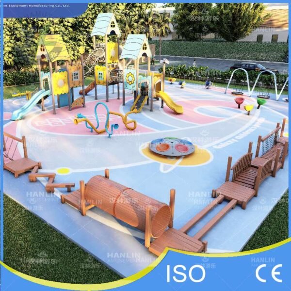 Wooden Balance Obstacle Course Integration
