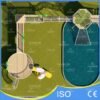 Aerial View Shamrock Platform Rope Tunnel Playground