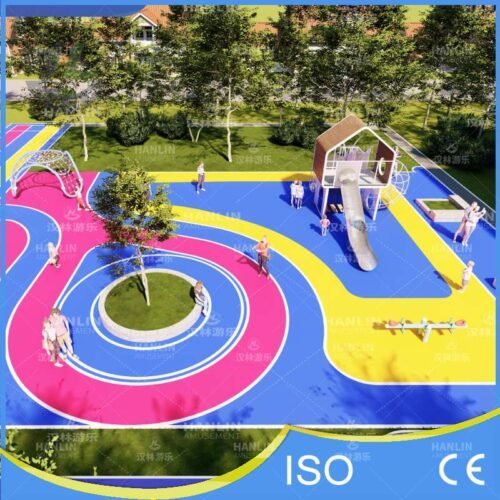 Aerial View of Community Park Playground and Safety Surfacing Aerial View of Community Park Playground and Safety Surfacing
