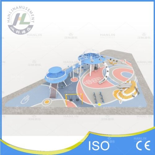 Blue UFO Spaceship Theme Outdoor Playground Blue UFO Spaceship Theme Outdoor Playground
