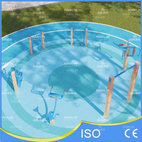 Circular Outdoor Fitness Equipment Zone Circular Outdoor Fitness Equipment Zone