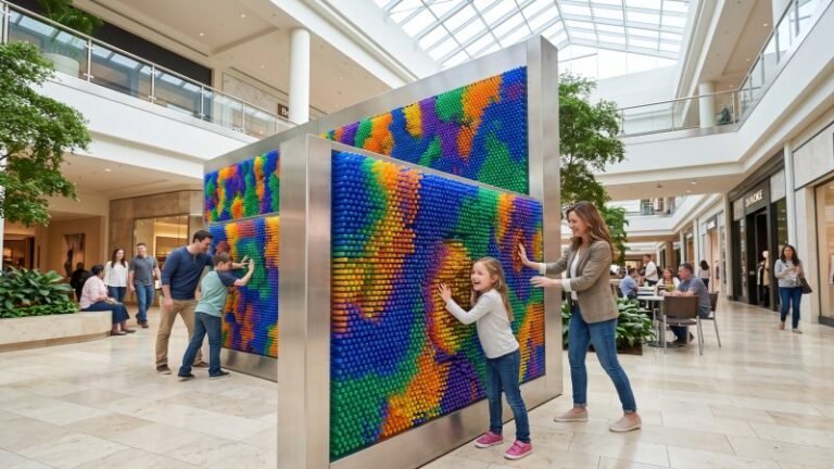 Commercial Pin Art Wall Atrium Installation