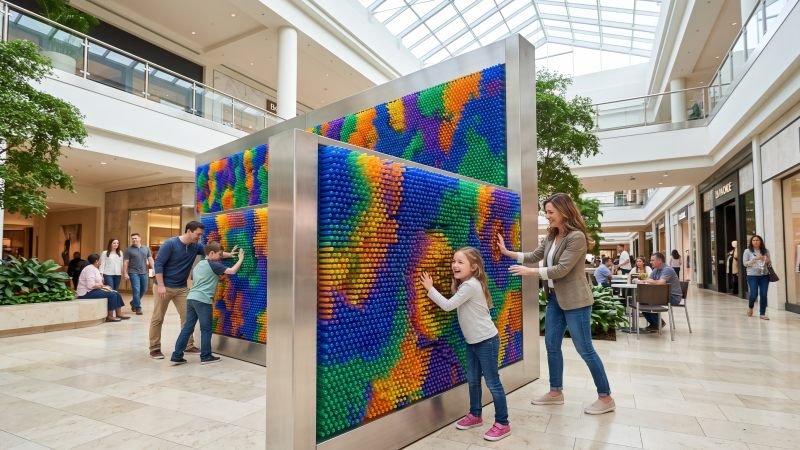 Commercial Pin Art Wall Atrium Installation