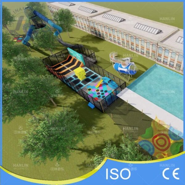 Comprehensive Outdoor Recreation Park Aerial View