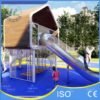 Elevated Play Cabin with Lower Level Rope Obstacles
