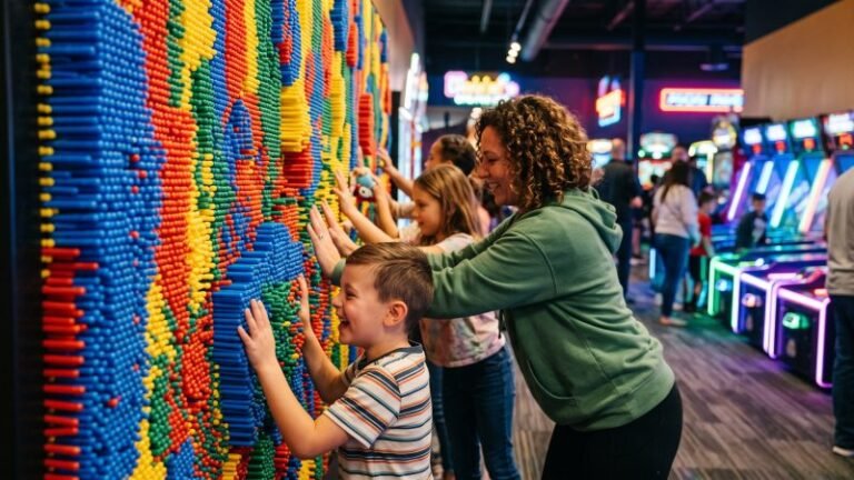 Giant 3D Pin Wall Interactive Attraction in Family Entertainment Center