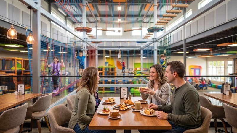 Indoor Playground Cafe And Parent Rest Area