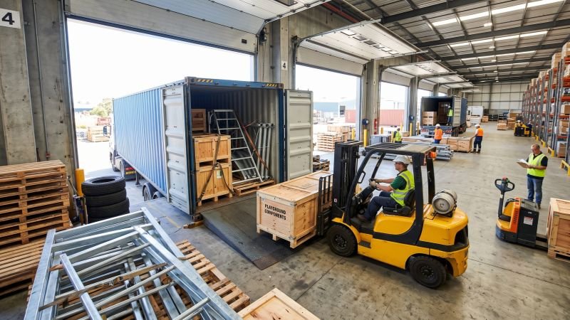 Industrial Container Loading for Amusement Equipment