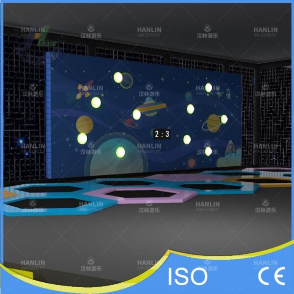 Interactive Space Theme Trampoline Wall Interactive Space Theme Trampoline Wall