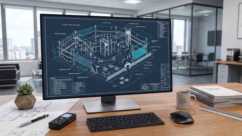 Professional Playground Project 3D Design Layout